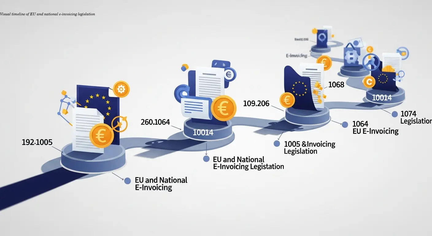 Visual timeline of EU and national e-invoicing legislation