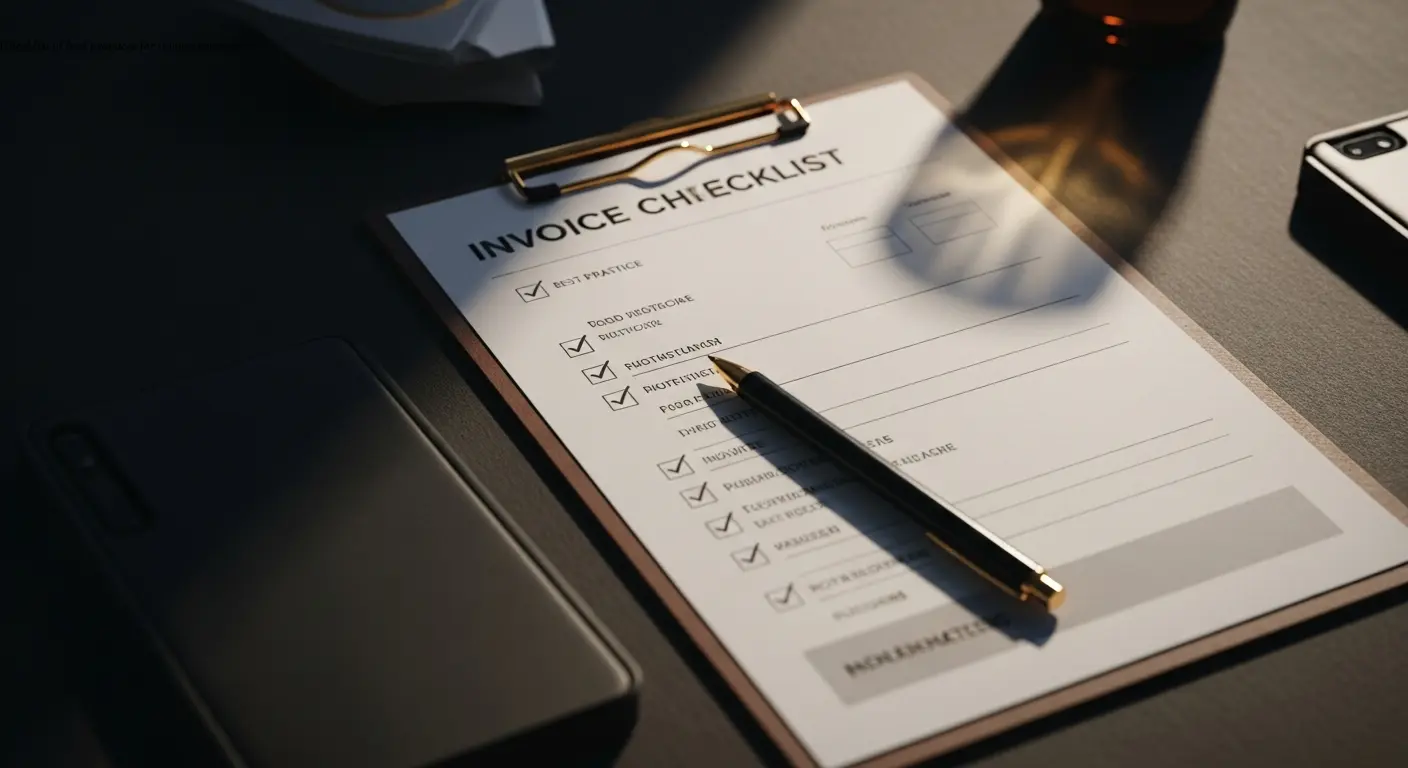 Checklist of best practices for invoice generation