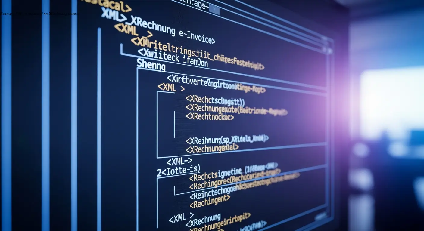 Example XML structure of an XRechnung invoice