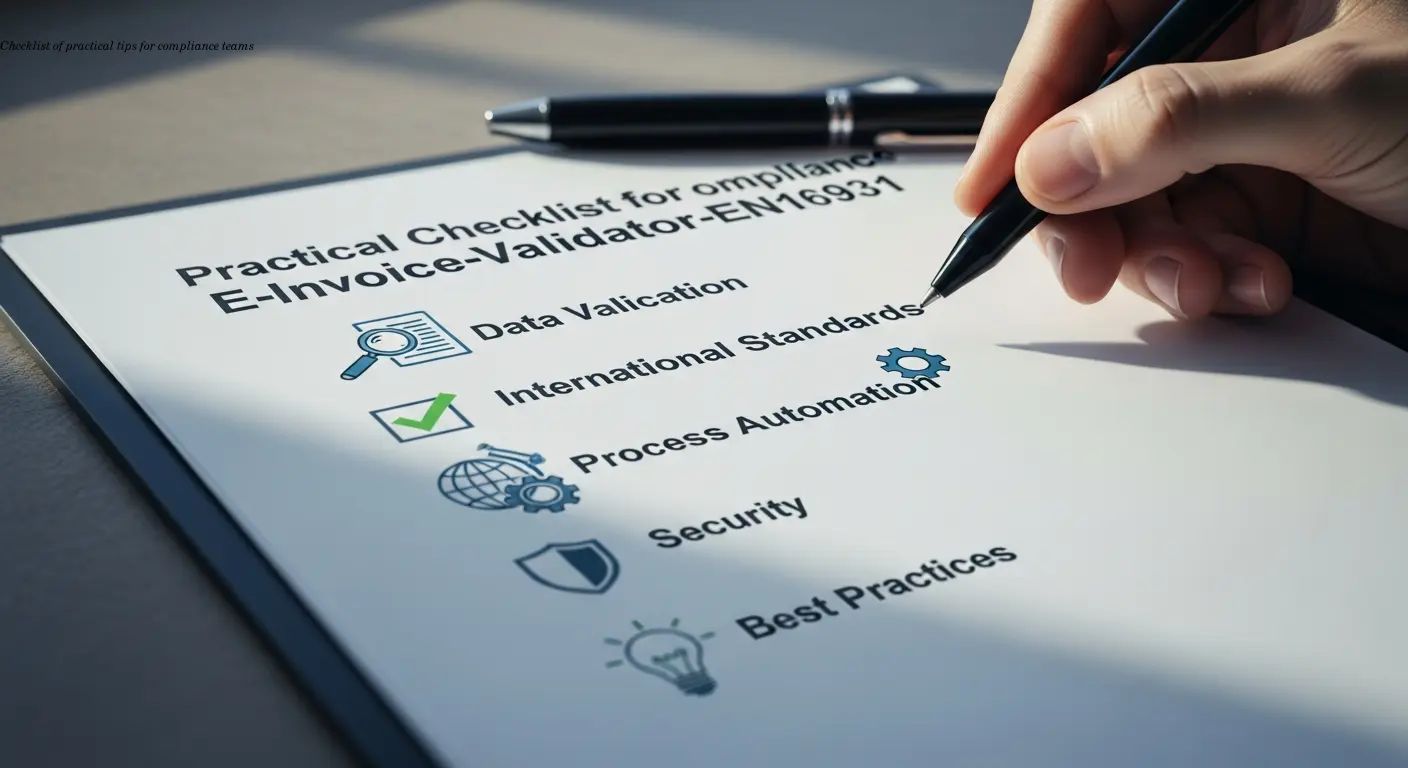 Checklist of practical tips for compliance teams