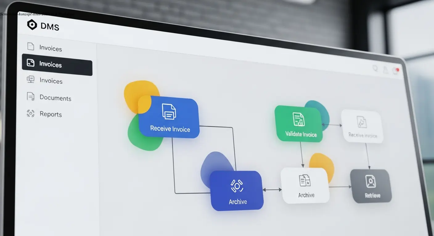 Screenshot-konzept eines DMS mit Workflow