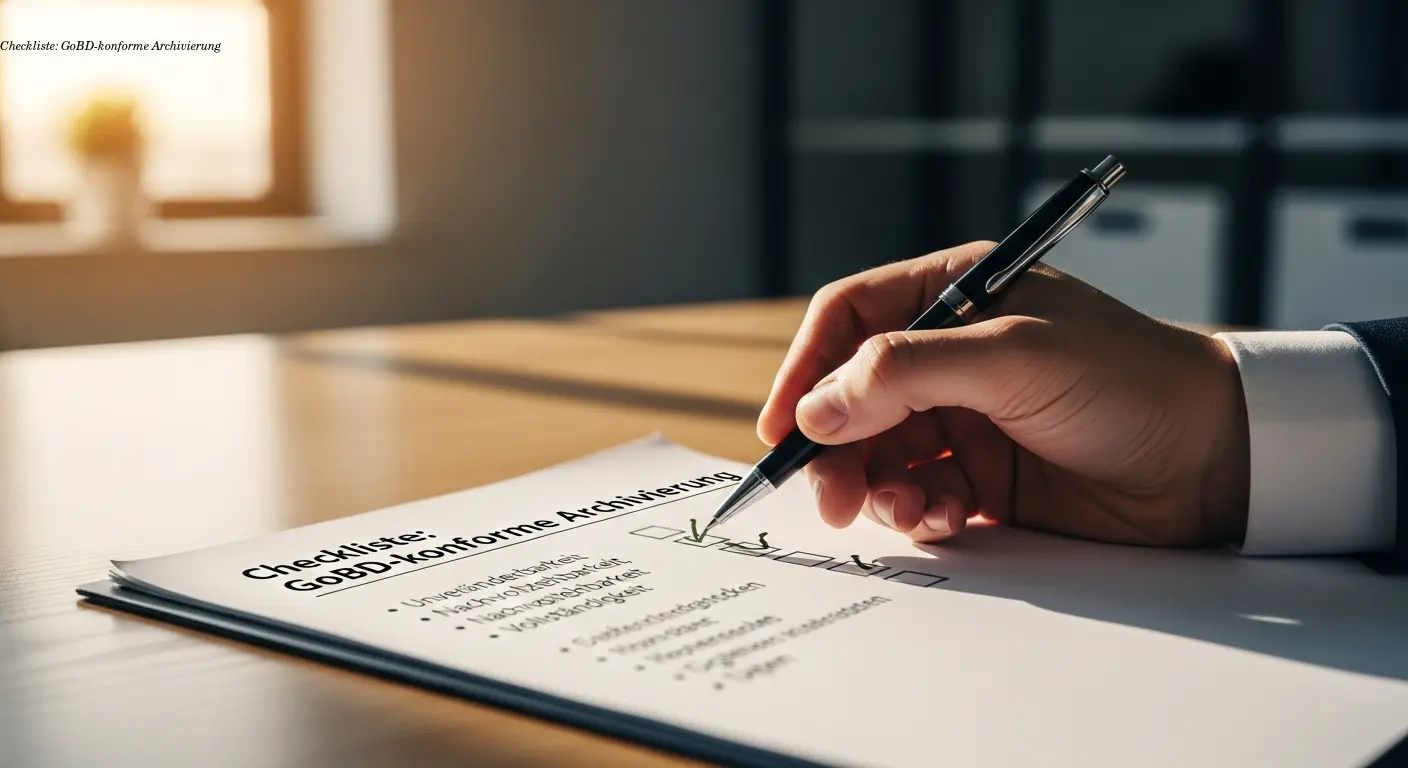 Checkliste: GoBD-konforme Archivierung