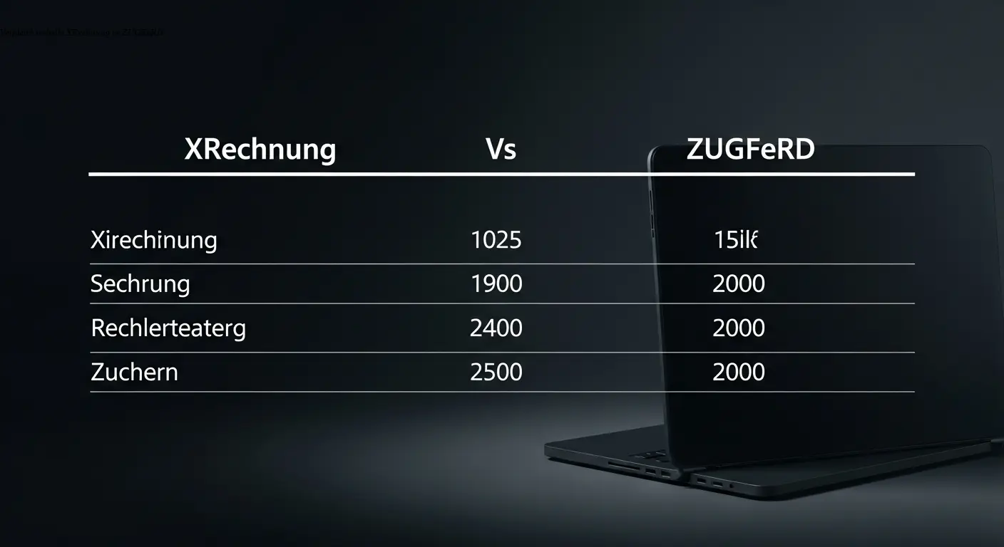 Vergleichstabelle XRechnung vs ZUGFeRD