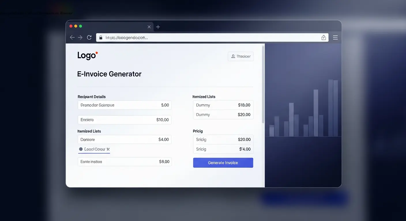 Screenshot eines Online-Generators im Browser