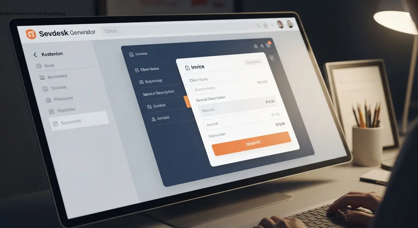 Sevdesk Generator UI ohne Registrierung