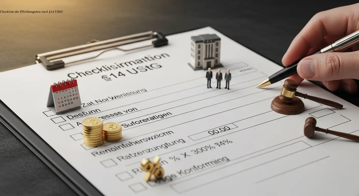 Checkliste der Pflichtangaben nach §14 UStG