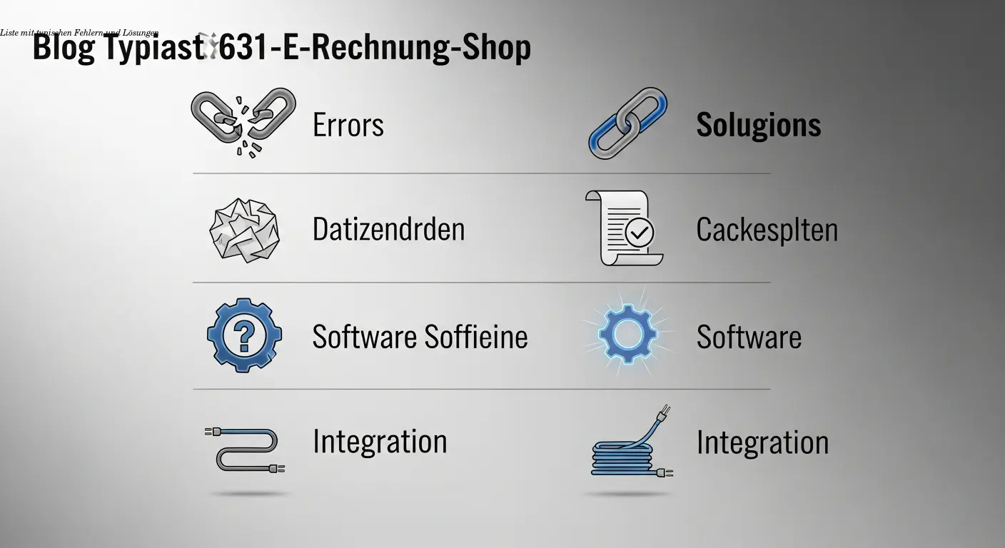 Liste mit typischen Fehlern und Lösungen
