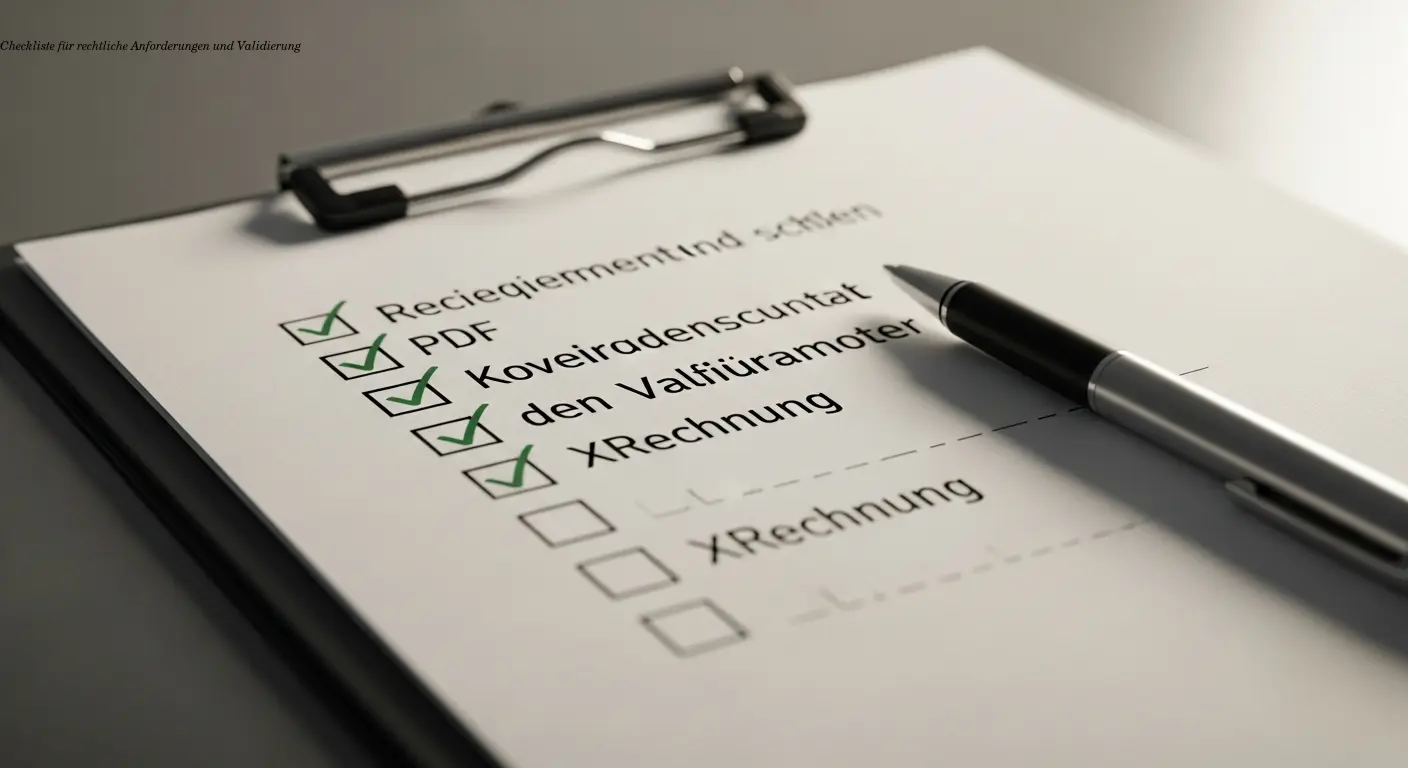 Checkliste für rechtliche Anforderungen und Validierung