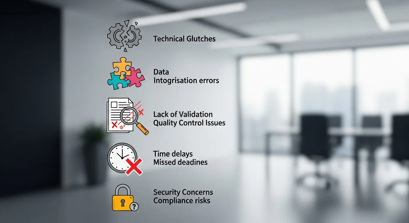 List of pitfalls with icons
